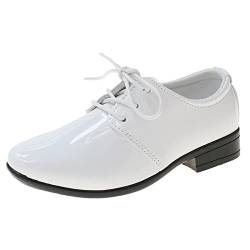 Kinderschuhe Jungen Anzugschuhe Hochzeitsschuhe Schule Uniformschuhe Kinder Halbschuh Schnürung Kinder Schuhe Lederschuhe Karneval Tanzball Schulschuhe Party Schuhe von JLGY