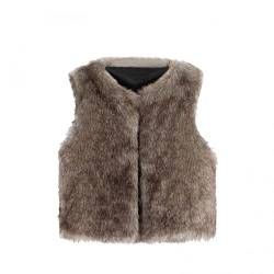 Mädchen Weste kinder Gilet Ärmellos Kinder Fellweste Faux fur Mädchen Oberbekleidung Fellweste Kinder Winter Faux Pelz Weste Warm Kinder Pelz Weste Jacke Winterjacke von JLGY