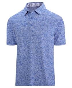 JLNYKADA Poloshirt Herren Kurzarm Sommer Golf Sport Polo Shirt Männer Freizeit T-Shirt(Blau,L) von JLNYKADA