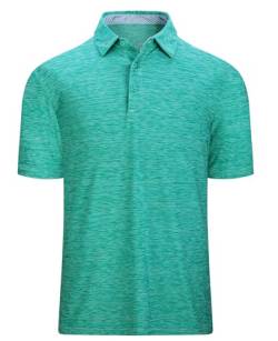 JLNYKADA Poloshirt Herren Kurzarm Sommer Golf Sport Polo Shirt Männer Freizeit T-Shirt(Grün,XL) von JLNYKADA