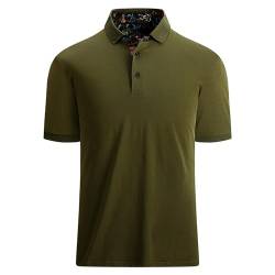 JLNYKADA Poloshirt Herren Sommer Golf Sport Polo Shirt Kurzarm Freizeit T-Shirt(Grün,L) von JLNYKADA