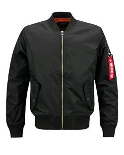 JLTPH Herren Bomberjacke mit Reißverschluss Fliegerjacke Militär Freizeitjacke Sportjacke Blouson Übergröße von JLTPH