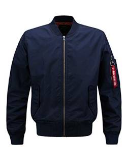 JLTPH Herren Bomberjacke mit Reißverschluss Fliegerjacke Militär Freizeitjacke Sportjacke Blouson Übergröße von JLTPH