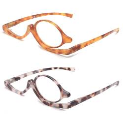 JM 2 Paar Make-up Lesebrille Vergrößern Flip Down Kosmetikleser für Frauen +2.0 von JM