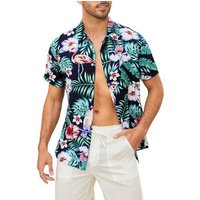 JMIERR Hawaiihemd Hawaii Hemd Männer Funky Hawaiihemd Herren Kurzarm Lässig Casual von JMIERR