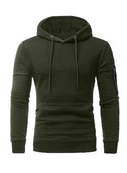 JMIERR Hoodie Herren Pullover Herren Langarm Sweatjacke Kapuzenpullover Casual Sweatshirt Classic Hoody mit Tasche Grün L von JMIERR