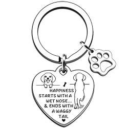 JMIMO Hundegeschenke Perfekte Hunde-Schlüsselanhänger Geschenke für Frauen Hundeliebhaber Hund Mama Hund Vater Geburtstag Weihnachten Geschenke, silber, Einheitsgröße von JMIMO