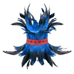 JMMHSS Frauen Feder Shrug Cape Schals Kragen für Halloween Cosplay Tanz Kleidung Zubehör (Königsblau) von JMMHSS