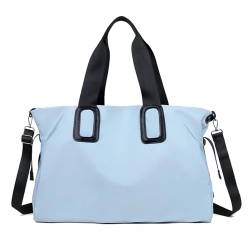 Reisetasche Frauen Reisetasche Große Kapazität Tragetaschen for Frauen Schulter Tasche Multi-Funktion Casual Handtasche Umhängetaschen Reisetaschen (Color : Blue) von JMORCO