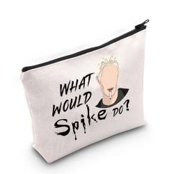 JNIAP BTVS Kosmetiktasche Vampir-TV-Show, Kulturbeutel, Geschenk, BTVS Merch Make-up-Tasche, was würde Spike Do, Beige von JNIAP