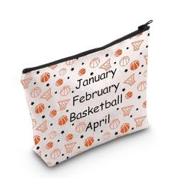 JNIAP Basketball-Liebhaber, Geschenk, Januar, Februar, Basketball, April, Kosmetiktasche, Basketball, Lebensgeschenk, Basketballtasche April von JNIAP