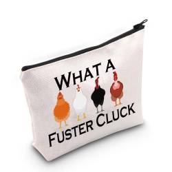 JNIAP Kosmetiktasche mit Aufschrift "What a Fuster Cluck", Geschenk für Hühnerliebhaber, Was für eine Fuster Bag von JNIAP