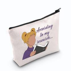 JNIAP Magic Bus TV Show Geschenk Miss Frizzle Kosmetiktasche According To My Research Make-up-Tasche The Magic Bus Geschenk Reißverschlusstasche, Beige von JNIAP