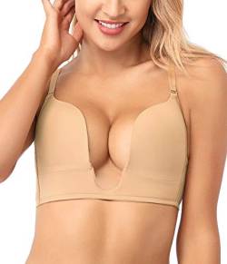 JOATEAY Minimizer-BH für Damen, volle Abdeckung, große Brust, nicht gepolstert, bügellos, Übergröße, 80B-120G, nude, 95D von JOATEAY