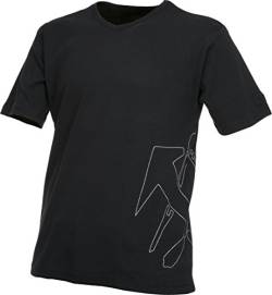 JOB Dachdecker RIPP T-Shirt schwarz mit V-Ausschnitt und Logo (L) von JOB