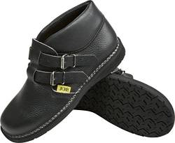 JOB Dachdecker-Schuhe MAX II Leder, halbhoch mit 2 Schnallen, schwarz (40) von JOB