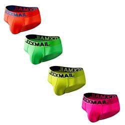 JOCKMAIL 4 STÜCK/ Pack Herren Slips Unterwäsche Baumwolle Regenbogen Männlich Unterwäsche Slip Komfort Gemütlich Mode Herren Sport Unterhose von JOCKMAIL