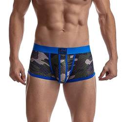 JOCKMAIL Herren Boxers Super gemütlich Herren Boxershorts Pouch Unterwäsche Boxershorts Baumwolle Männer Boxershorts (463blau, M) von JOCKMAIL