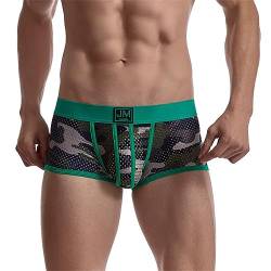 JOCKMAIL Herren Boxers Super gemütlich Herren Boxershorts Pouch Unterwäsche Boxershorts Baumwolle Männer Boxershorts (463grün, XL) von JOCKMAIL