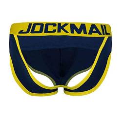 JOCKMAIL Herren Jock Strap Unterhose Jockstrap Push Up Blau (XXL) von JOCKMAIL