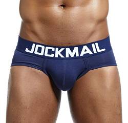 JOCKMAIL Herren-Unterhose, atmungsaktiv, sexy Beutel - Blau - Medium von JOCKMAIL
