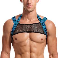 JOCKMAIL Mens Fitness Crop Top Body Chest Sports Shoulder Straps Muscle Exercise Tops Harness Shoulder Bandage von JOCKMAIL