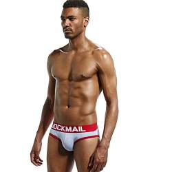 JOCKMAIL Sexy Herren Jockstrap Unterwäsche Slips Rückenfreies Gesäß Herren Strings Schwule Unterwäsche (XL, Grau) von JOCKMAIL