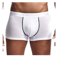 JOCKMAIL Super gemütlich Herren Boxer Herren Boxershorts Modal Weich Herren Unterwäsche Mikro Trennen Taschen Gesundheitsvorsorge Männer Boxershorts (M, Weiß) von JOCKMAIL