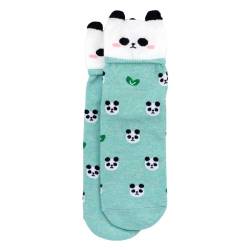 JOE COOL Socken Happy Panda aus Baumwolle und Spandex, mintgrün, Small/Medium von JOE COOL