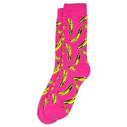 JOE COOL Socken Herren Andy Warhol – Bananen aus Baumwolle und Spandex, rose, Small/Medium von JOE COOL