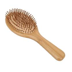 Bambus-Paddel-Haarbürste, Holzhaarbürste mit runden Borsten, entwirrende Kopfhaut-Massage-Haarbürste für Frauen, Männer für gerade, lockige, gewellte, trockene und nasse Dicke, 609 von JOEBO