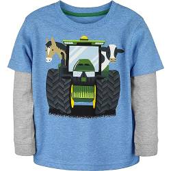 JOHN DEERE Kinder Sweatshirt Who’s Driving? - Blau/Grau, 2-4 Jahre (4 Jahre) von JOHN DEERE