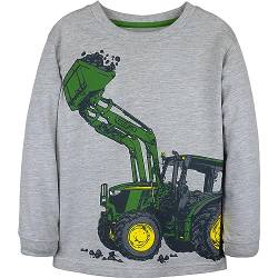 JOHN DEERE Kinder Sweatshirt mit Frontlader-Druck - Grau, 5-8 Jahre (5-6 Jahre) von JOHN DEERE