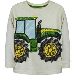 JOHN DEERE Kinder Sweatshirt mit Gezeichnetem Traktor - Hellbraun, 2-4 Jahre (2 Jahre) von JOHN DEERE