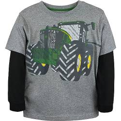 JOHN DEERE Kinder Sweatshirt mit Traktor-Print - Grau/Schwarz, 5-8 Jahre (5-6 Jahre) von JOHN DEERE