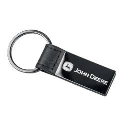 JOHN DEERE Leder-Schlüsselanhänger Logo Schlüsselring von JOHN DEERE