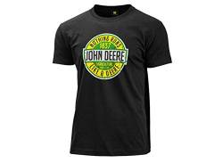 JOHN DEERE T-Shirt 'Nothing Runs Like a Deere' - Schwarz, Größe XXL Herren von JOHN DEERE