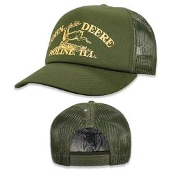 John Deere Baseballkappe Trucker Hat 13083326Ov Vintage Baseball Cap Trucker Hat Trademark Print Olive, Oliv/Blatt für mich (Leaf It to Me), Einheitsgröße von JOHN DEERE