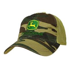 John Deere Baseballmütze mit gesticktem Logo, Netzrücken, Einheitsgröße – Herren – Camo von JOHN DEERE