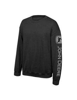 John Deere Jd Crew Neck Fleece Sweatshirt-Black-Xxxl von JOHN DEERE