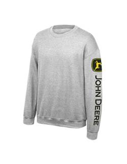 John Deere Jd Crew Neck Fleece Sweatshirt Oxford (4X-Large) von JOHN DEERE