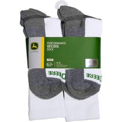 John Deere Mens Work Performance Crew Socks - LP83070 White von JOHN DEERE