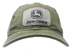 John Deere Patch Logo Olive Green Twill Canvas Hat von JOHN DEERE