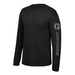 JOHN DEERE Solid Long Sleeve Tee with Logo on Sleeve, Black- 2XL von JOHN DEERE