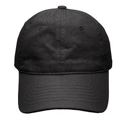 JOHNNY CHICOS Basic Baseball Cap Unisex mit gebogenem Schirm hochwertige Baumwolle Vintage Kappe Herren Damen Basecap im Washed Verstellbar Sonnenhut Baumwolle Mütze Vegan Golf Cabrio (Black) von JOHNNY CHICOS