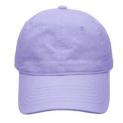 JOHNNY CHICOS Basic Baseball Cap Unisex mit gebogenem Schirm hochwertige Baumwolle Vintage Kappe Herren Damen Basecap im Washed Verstellbar Sonnenhut Baumwolle Mütze Vegan Golf Cabrio (Violett) von JOHNNY CHICOS