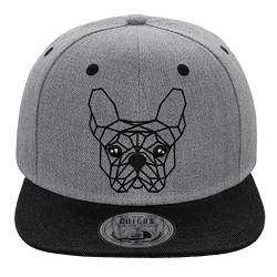 JOHNNY CHICOS NY New York süße Unisex Schwester Bruder Kindercap Smile Tiger Adler Prince Kinder Cap Snapback und Mütze ca. 49-58cm Kopfumfang (One Size, Kids-Geo-Dog-Grey) von JOHNNY CHICOS