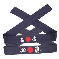 JOINPAYA 2St Ninja-Stirnband dehnbares Stirnband Boho-Dekor Kochzubehör Samurai japanische stirnband männer Wiederverwendbares Karate-Stirnband Japanischer Stil Schal Haarseil Baumwolle von JOINPAYA