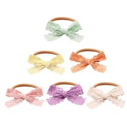 JOINPAYA 6St Bonbonfarbenes Schleifen-Stirnband für Mädchen Stirnband für Babymädchen baby wc von JOINPAYA