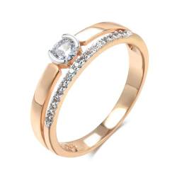 JOIVIV Luxus Natürliche Zirkon Ringe Für Frauen Rose Gold Silber Farbe Mix Einstellung Schlank Design Täglichen Braut Hochzeit Schmuck von JOIVIV